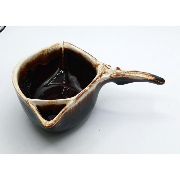 Vintage Pfaltzgraff Gourmet Brown Drip Glaze Gravy Boat - Picture 1 of 6